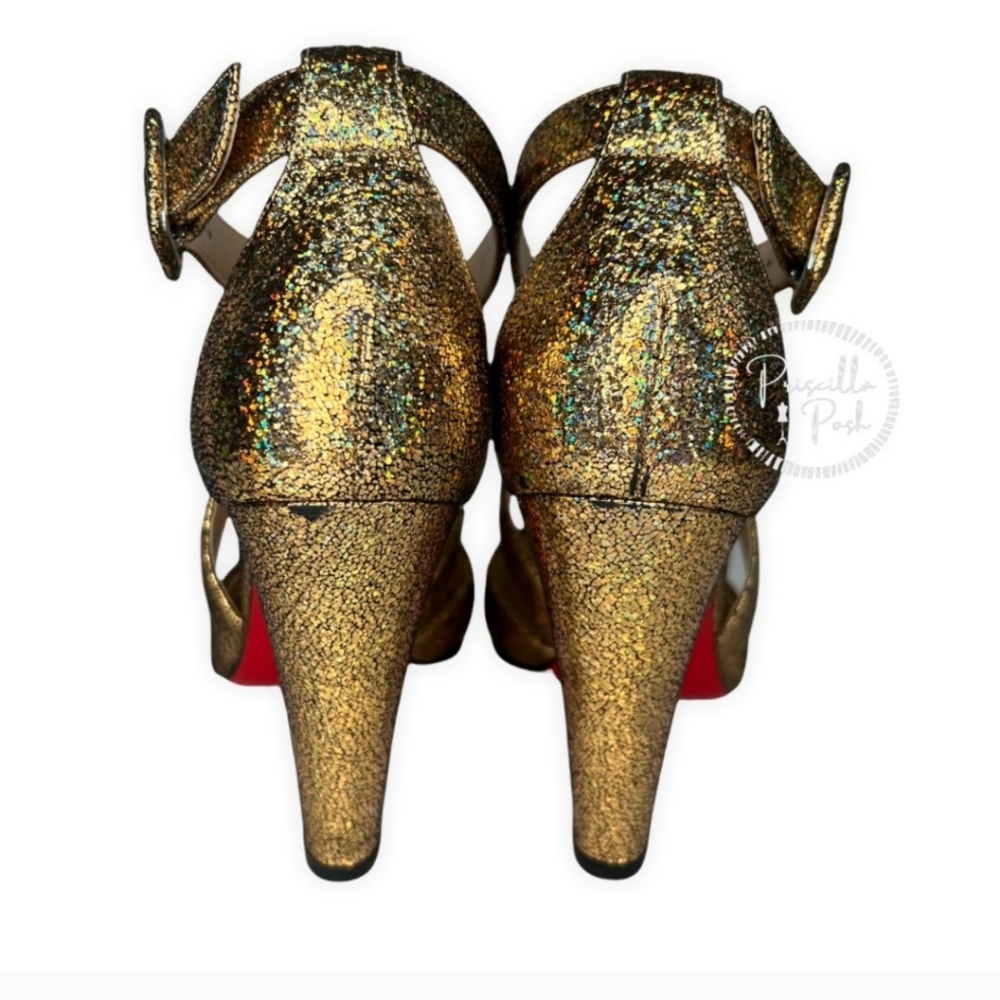 Christian Louboutin Gold Heels - Picture 9 of 14
